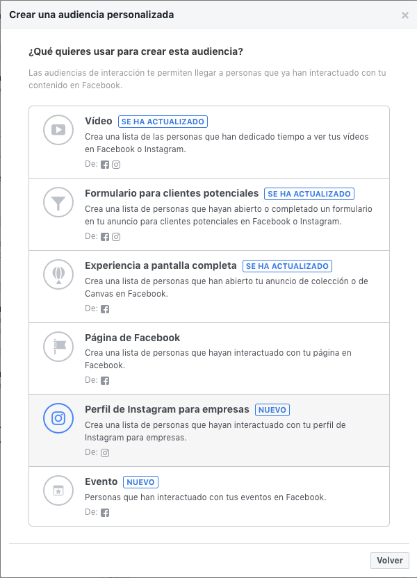 Segmentación personalizada Instagram