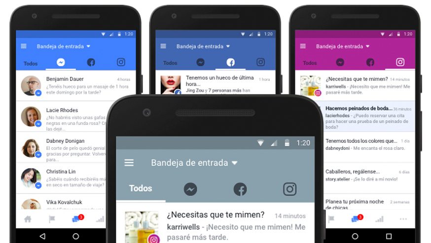 Facebook unifica la bandeja de entrada con Instagram